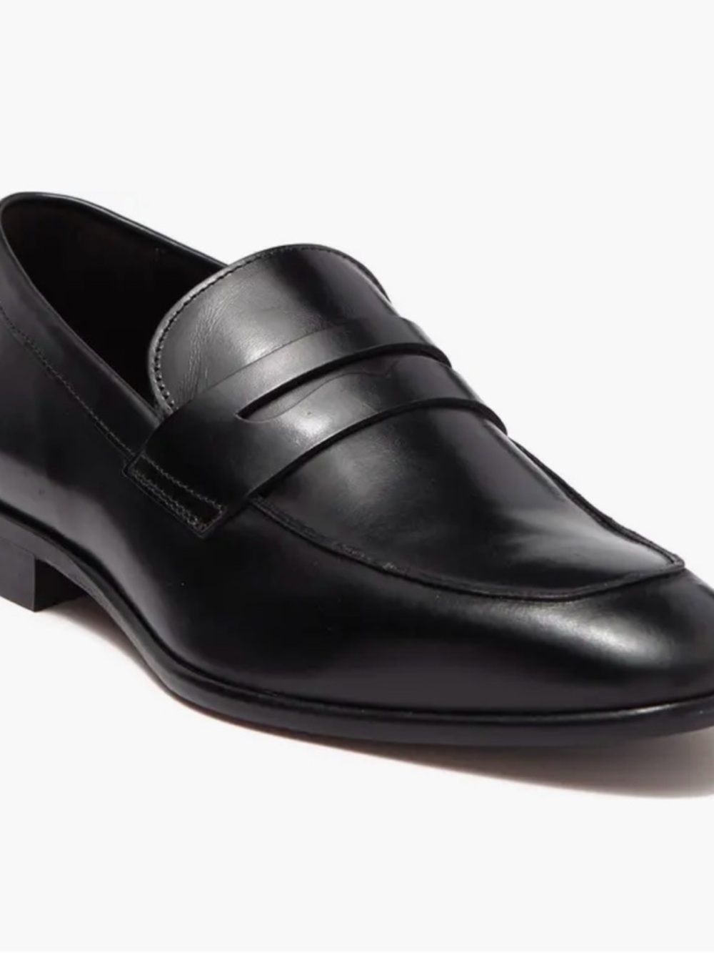 To Boot Nova Black Leather Penny Loafers - Men